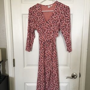 GAP maternity ditsy floral wrap dress - size S
